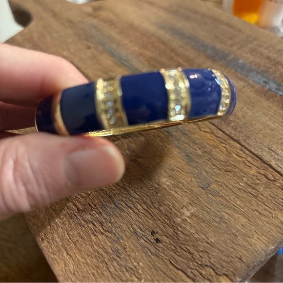 Sequin Royal Blue Rhinestone Clamp bracelet - Picture 4 of 6